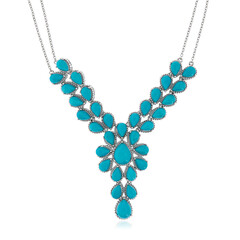Sleeping Beauty Turquoise Silver Necklace
