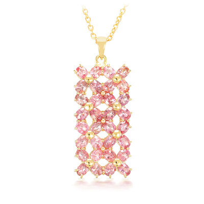 18K Unheated Padparadscha Sapphire Gold Necklace (AMAYANI)