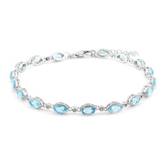 Swiss Blue Topaz Silver Bracelet