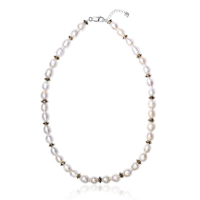 Golden Hematite Silver Necklace (TPC)