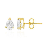 White Topaz Silver Earrings