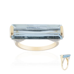 14K AAA Brazilian Aquamarine Gold Ring (de Melo)