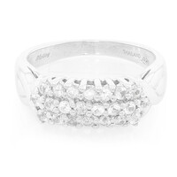 White Sapphire Silver Ring