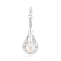 White Freshwater Pearl Silver Pendant (Michelle Albala)