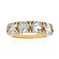 White Topaz Silver Ring