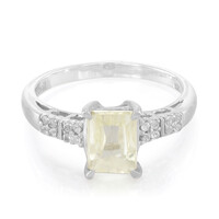 Canary Kunzite Silver Ring