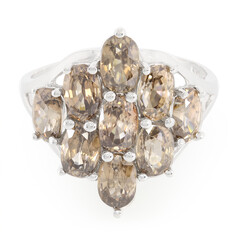 Cinnamon Zircon Silver Ring