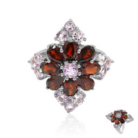 Mozambique Garnet Silver Ring