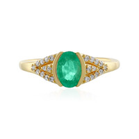 Colombian Emerald Silver Ring
