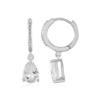 White Topaz Silver Earrings