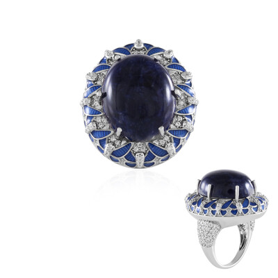 Sodalite Silver Ring (Adela Silber)