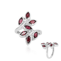 Raspberry Rhodolite Silver Ring