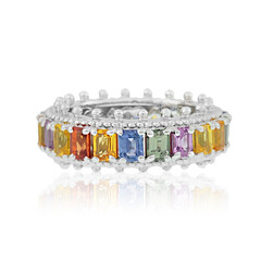 Fancy Sapphire Silver Ring (Dallas Prince Designs)
