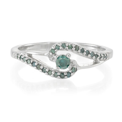 Fancy Diamond Silver Ring