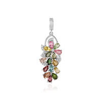 Fancy Tourmaline Silver Pendant