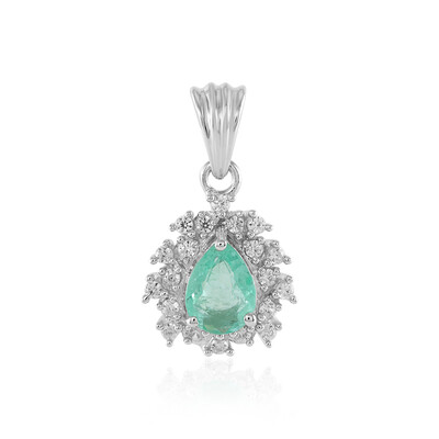Colombian Emerald Silver Pendant