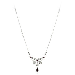 Rhodolite Silver Necklace