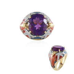 Amethyst Silver Ring (Adela Silber)
