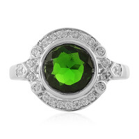 Russian Diopside Silver Ring