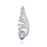Unheated Tanzanite Silver Pendant