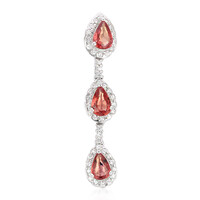 Sunset Ruby Silver Pendant
