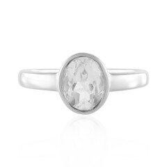 White Topaz Silver Ring