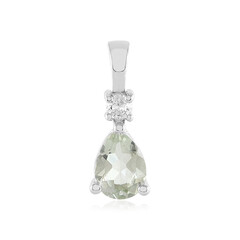 Green Amethyst Silver Pendant