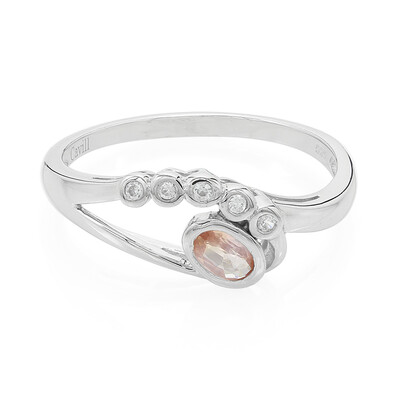 Padparadscha Sapphire Silver Ring