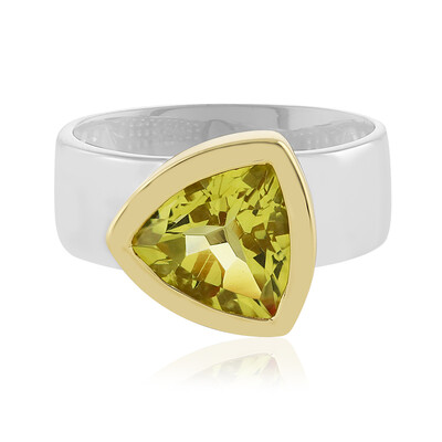 Lemon Quartz Silver Ring