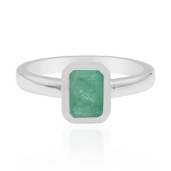 Zambian Emerald Silver Ring