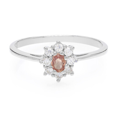 Padparadscha Sapphire Silver Ring