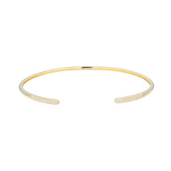Zircon Silver Bangle (Adela Silber)