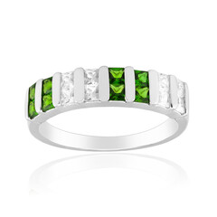 Russian Diopside Silver Ring
