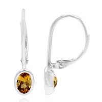 Cognac Scapolite Silver Earrings