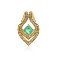 Colombian Emerald Silver Pendant