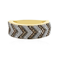 I4 Champagne Diamond Silver Ring