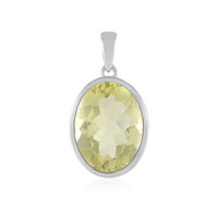 Lemon Quartz Silver Pendant
