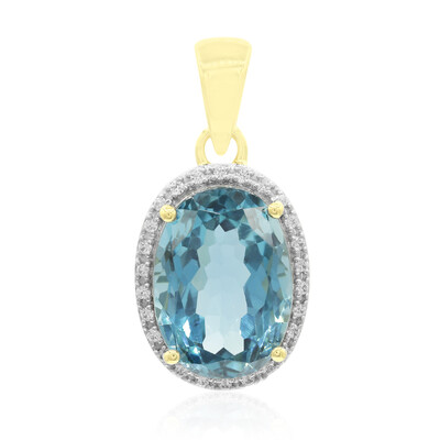 9K London Blue Topaz Gold Pendant (Tenner Diniz)