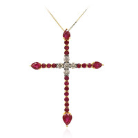 18K AAA Mozambique Ruby Gold Necklace (CIRARI)