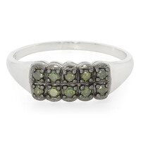 Fancy Diamond Silver Ring
