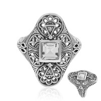White Topaz Silver Ring