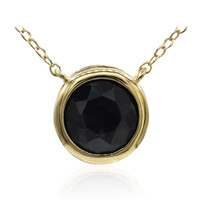 Black Sapphire Silver Necklace