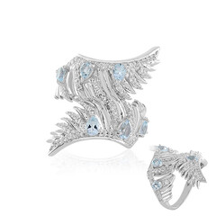 Sky Blue Topaz Silver Ring