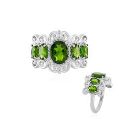 Russian Diopside Silver Ring
