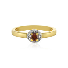 I4 Red Diamond Silver Ring