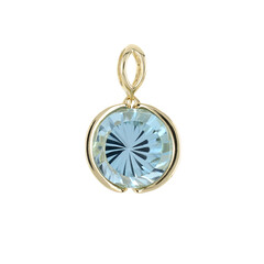 9K Sky Blue Topaz Gold Pendant