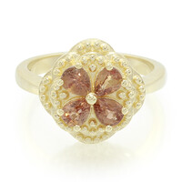 10K Unheated Padparadscha Sapphire Gold Ring