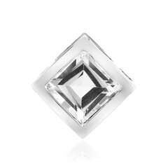 White Topaz Silver Pendant