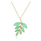 Green Pastel Quartz Silver Necklace