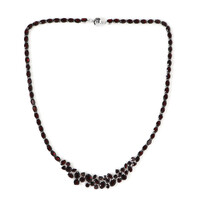 Mozambique Garnet Silver Necklace